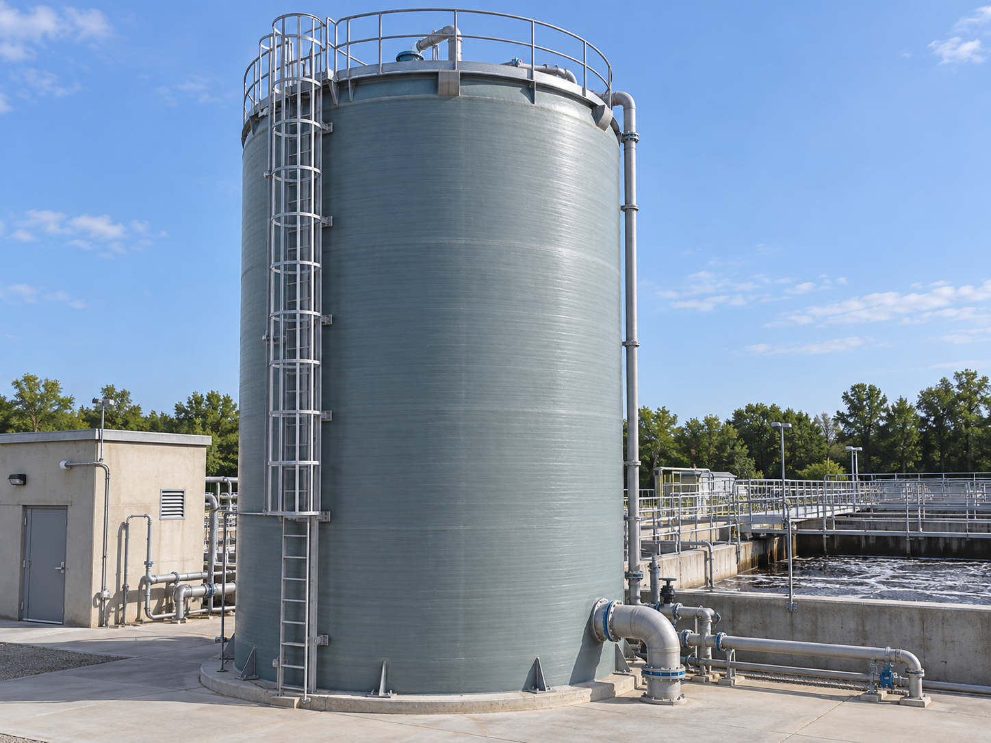 Large FRP tank structure